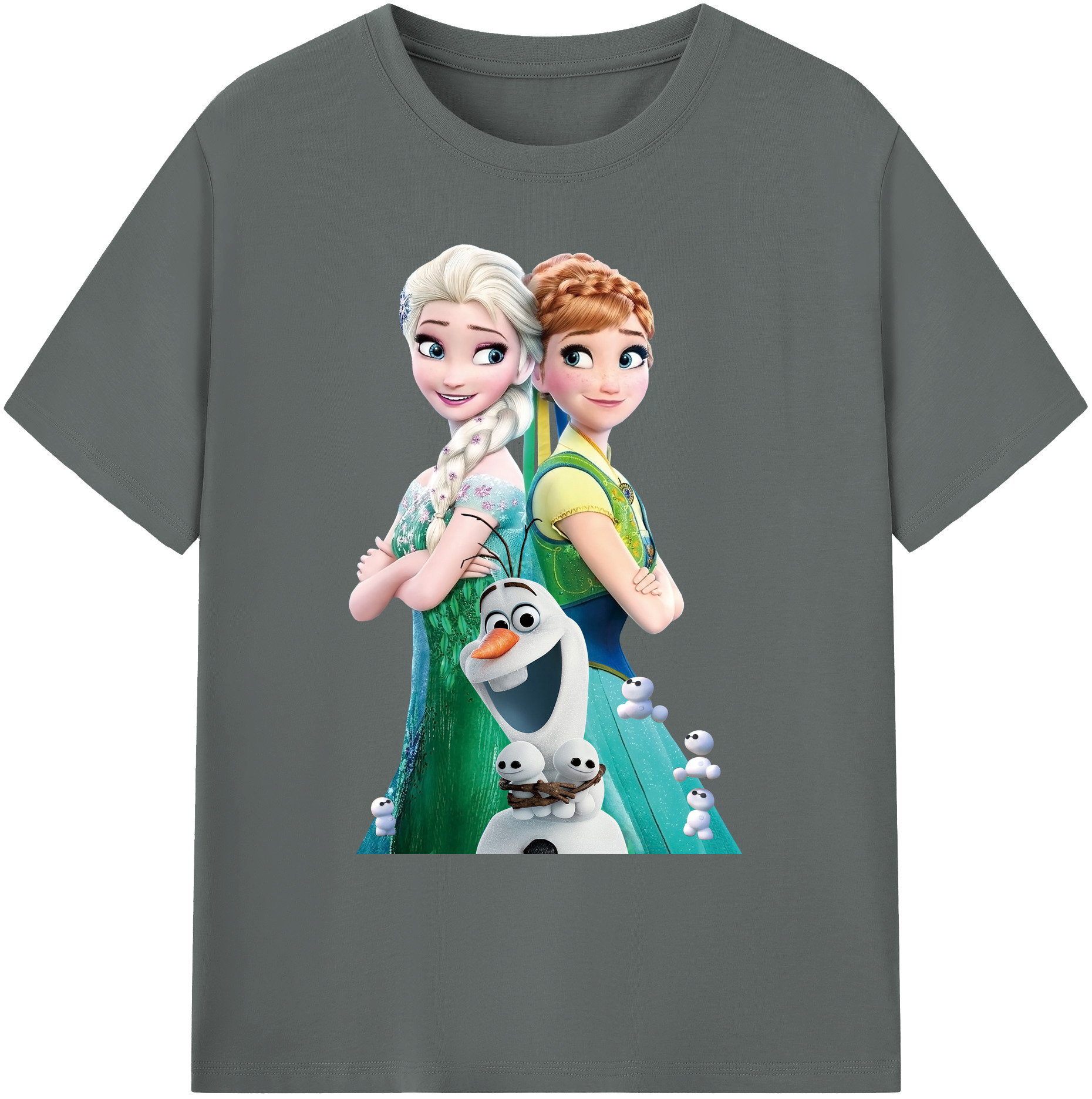 （画像用） アナと雪の女王 アンナ エルサ Frozen Anna Elsa 綿100％ メンズ半袖Tシャツ｜肌触りやわらか＆通気性